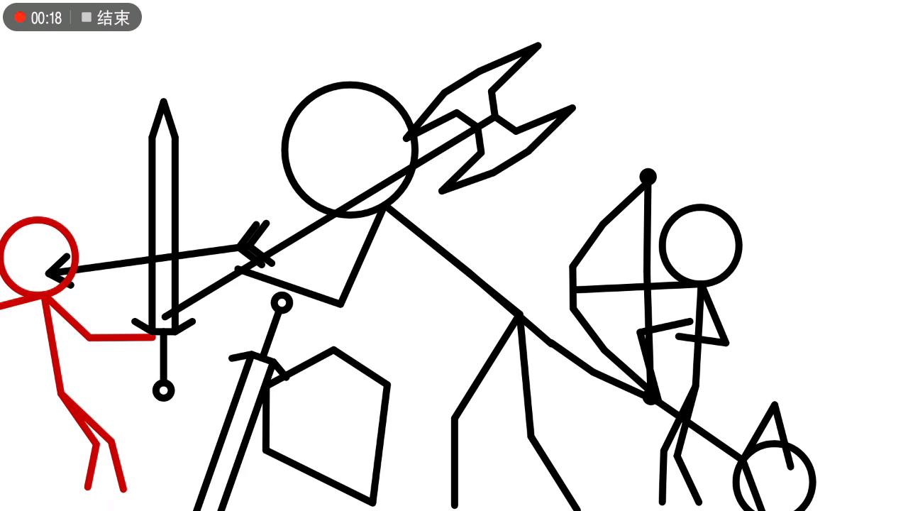 战争火柴人简笔画_怎么画火柴战争_火柴人战争画画大全