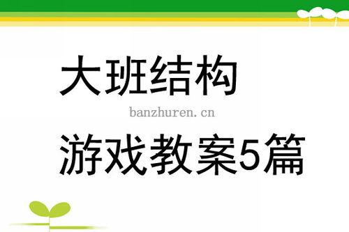 大班结构游戏计划,培养幼儿创造力与协作能力的实践探索(图1) 大班结构游戏计划,培养幼儿创造力与协作能力的实践探索(图1)