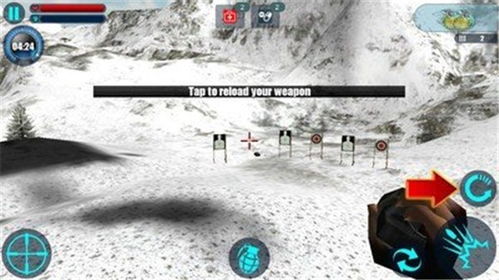 雪山射击游戏,生死一线间